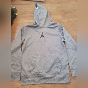 Jordan Gray Hoodie with White Logo